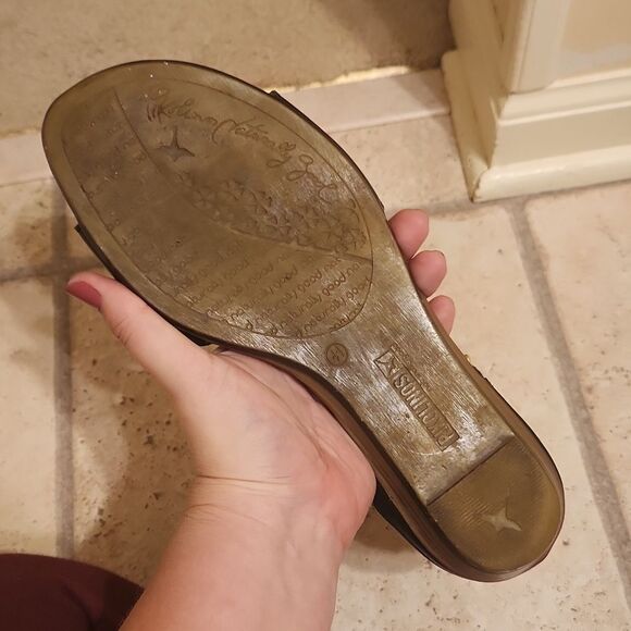 Pikolinos Women's Black & Tan Sandals w/ Ankle Straps Size 41 US 10-10.5 - Picture 11 of 12